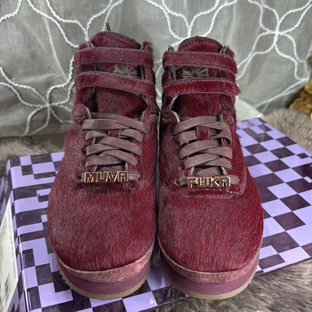 (A) RARE Reebok Amber Rose Muva Fuka Burgundy Gum Top Sneakers, Women's Size 9 - Picture 3 of 14